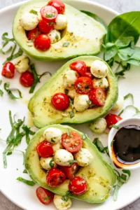 Avocat tomates/mozza au balsamique truffé