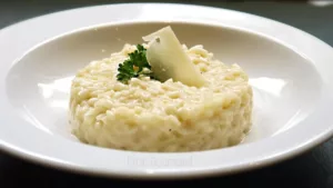 Risotto à la crème de parmesan et truffe Bianchetto